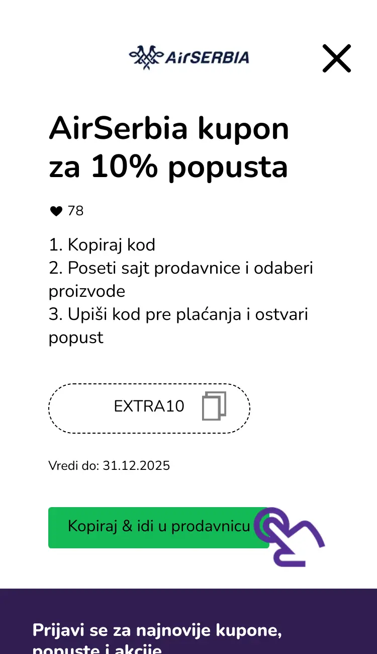 klik na kupon