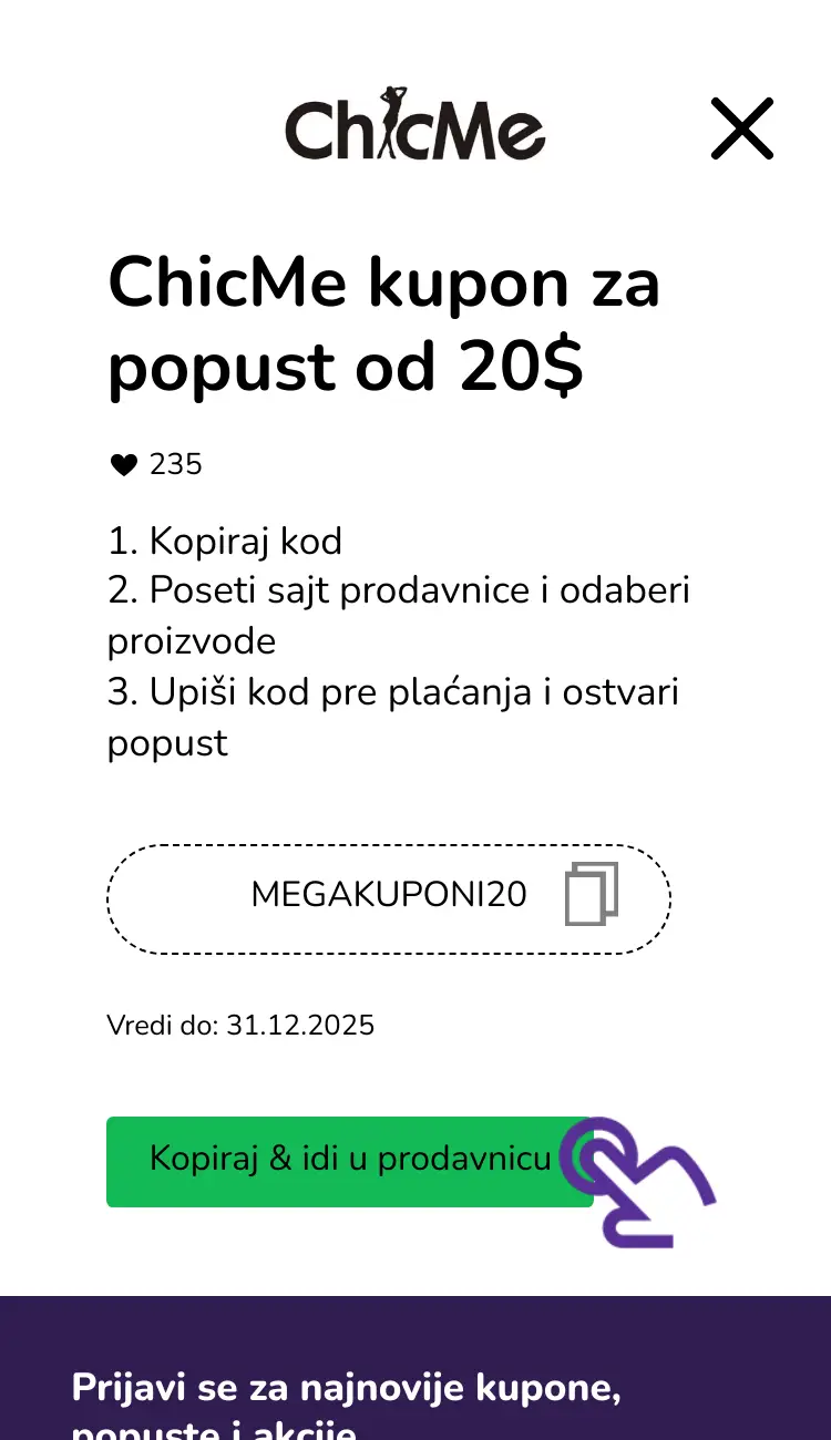 klik na kupon