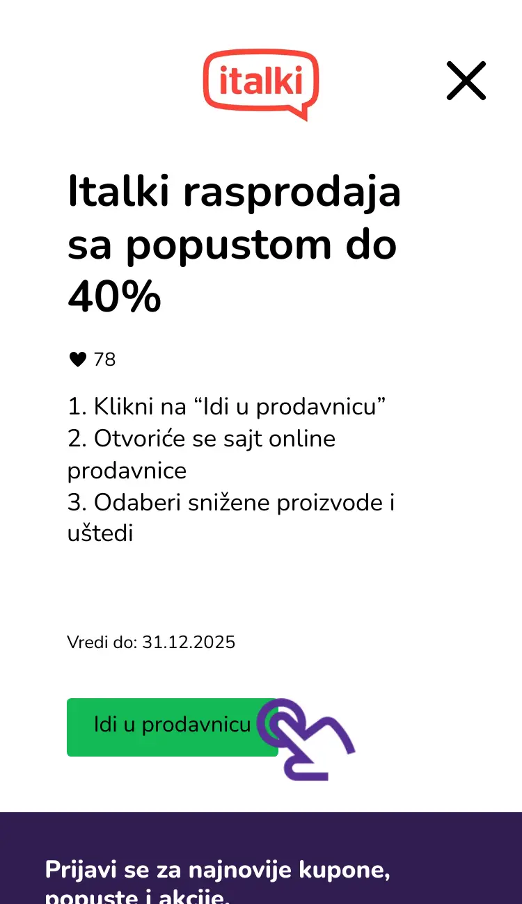 poseti prodavnicu sa popustom